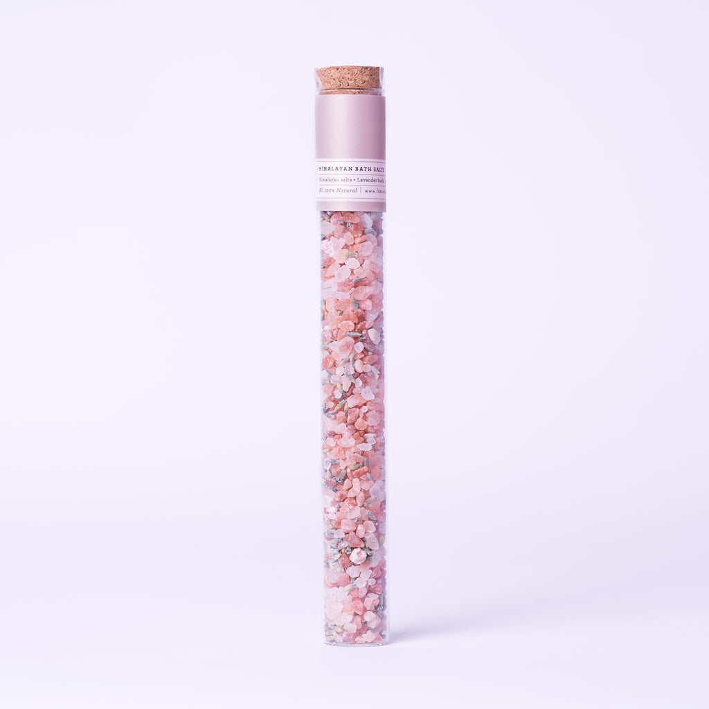 Natural Bath Salts Gift set in 8 Glass Tubes, Luxurious Bath Experience